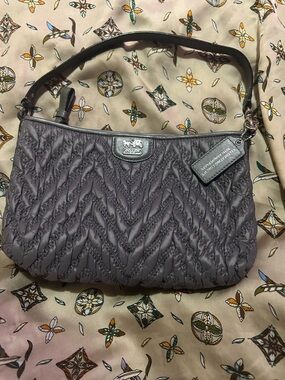 Coach 70th Anniversary Madison Chevron Nylon Demi Bag